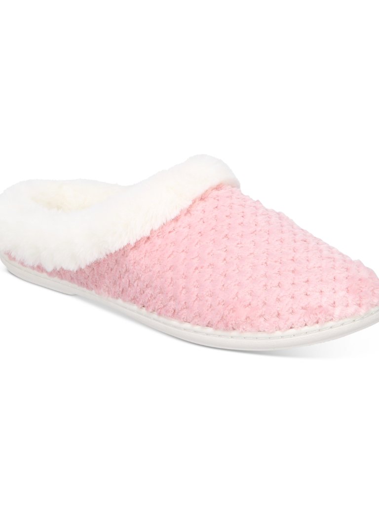 #S5 Charter Club Women's Faux-Fur-Trim Hoodback Boxed Slippers